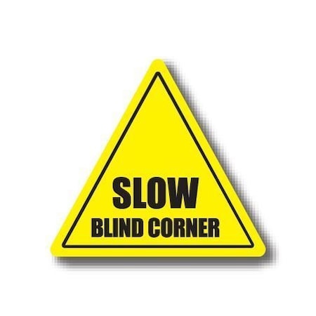Ergomat 30in TRIANGLE SIGNS - Slow Blind Corner DSV-SIGN 900 #0095 -UEN